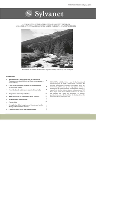 A PUBLICATION of the INTERNATIONAL FORESTRY PROGRAM COLLEGE of NATURAL RESOURCES, NORTH CAROLINA STATE UNIVERSITY a Nordman