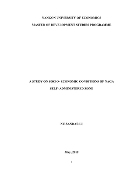 Economic Conditions of Naga Self