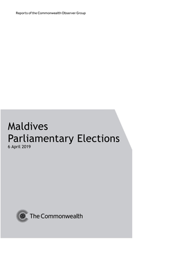 Maldives Parliamentary Elections 6 April 2019