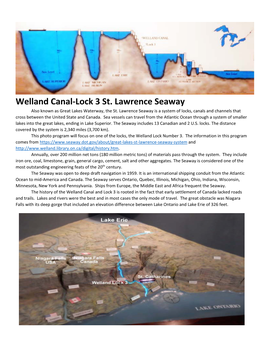 Welland Canal‐Lock 3 St. Lawrence Seaway Also Known As Great Lakes Waterway, the St