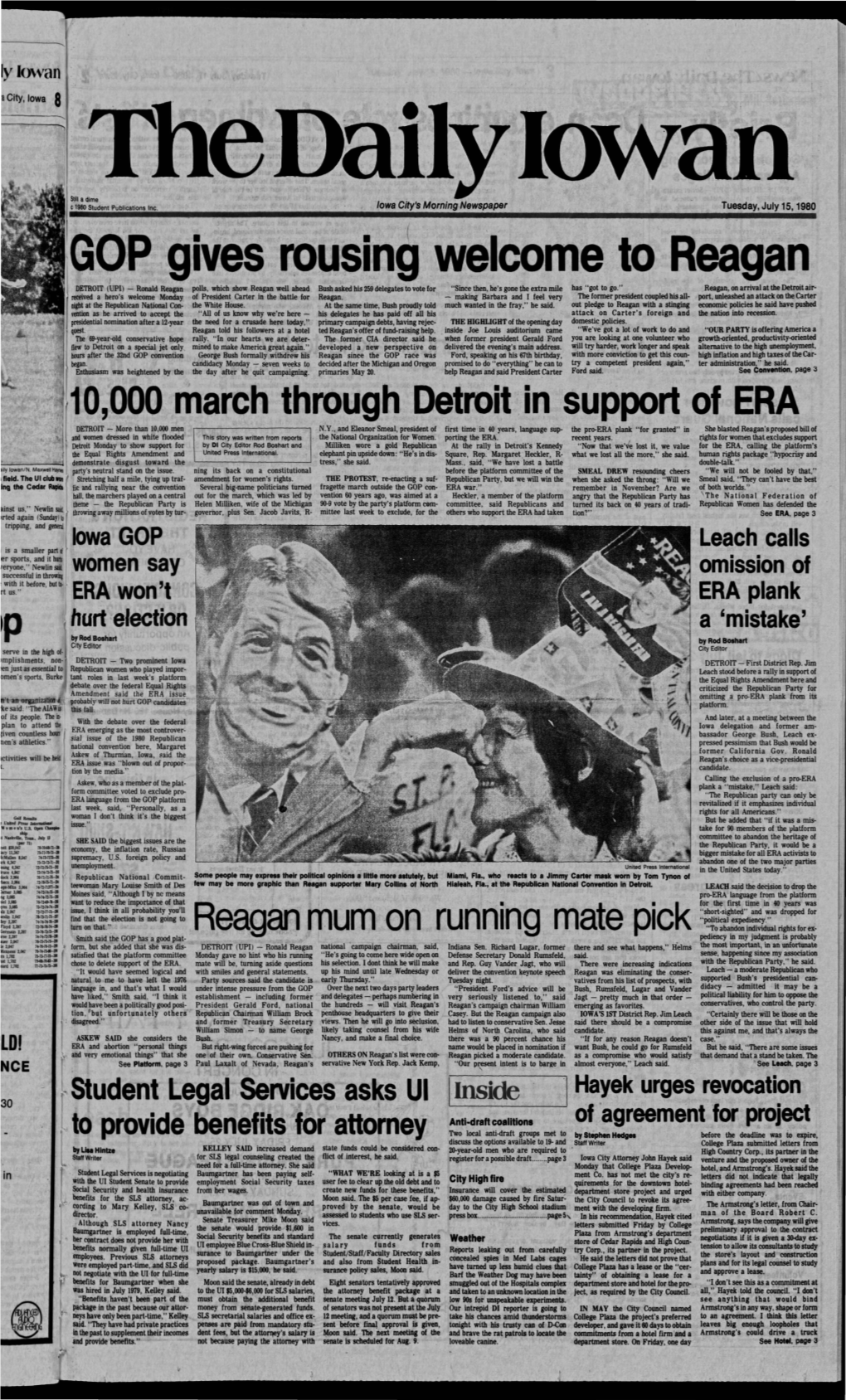 Daily Iowan (Iowa City, Iowa), 1980-07-15