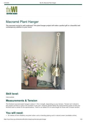 Macramé Plant Hanger