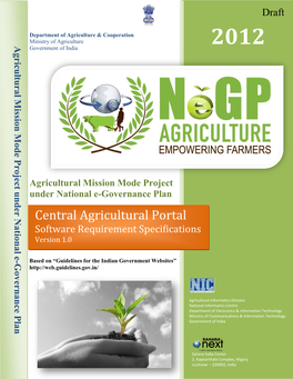 SRS-Central Agricultural Portal