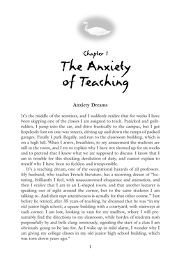 The Anxiety of Teaching