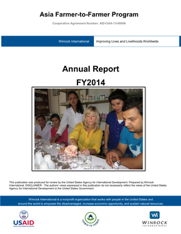 Winrock Asia F2F FY14 Annual Report