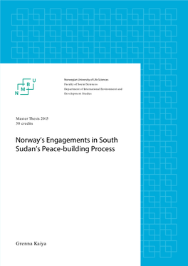 Norway's Engagements in South Sudan's Peace-Building Process