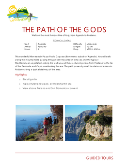 THE PATH of the GODS Walk on the Most Famous Hike of Italy, from Agerola to Positano