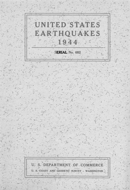 United States Earthquakes 1944 Serial N