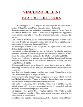 Vincenzo Bellini Beatrice Di Tenda