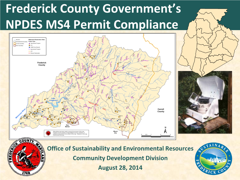 Frederick County Government's NPDES MS4 Permit Compliance