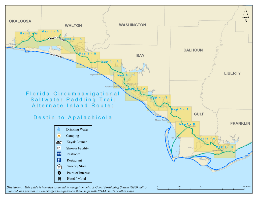 Alternate Inland Route: Destin to Apalachicola Map 2 - A