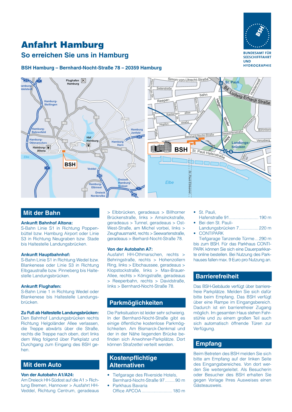 Anfahrt Hamburg So Erreichen Sie Uns in Hamburg