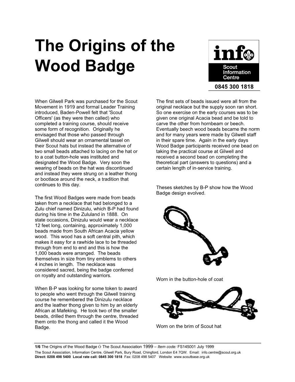 The Origins of the Wood Badge