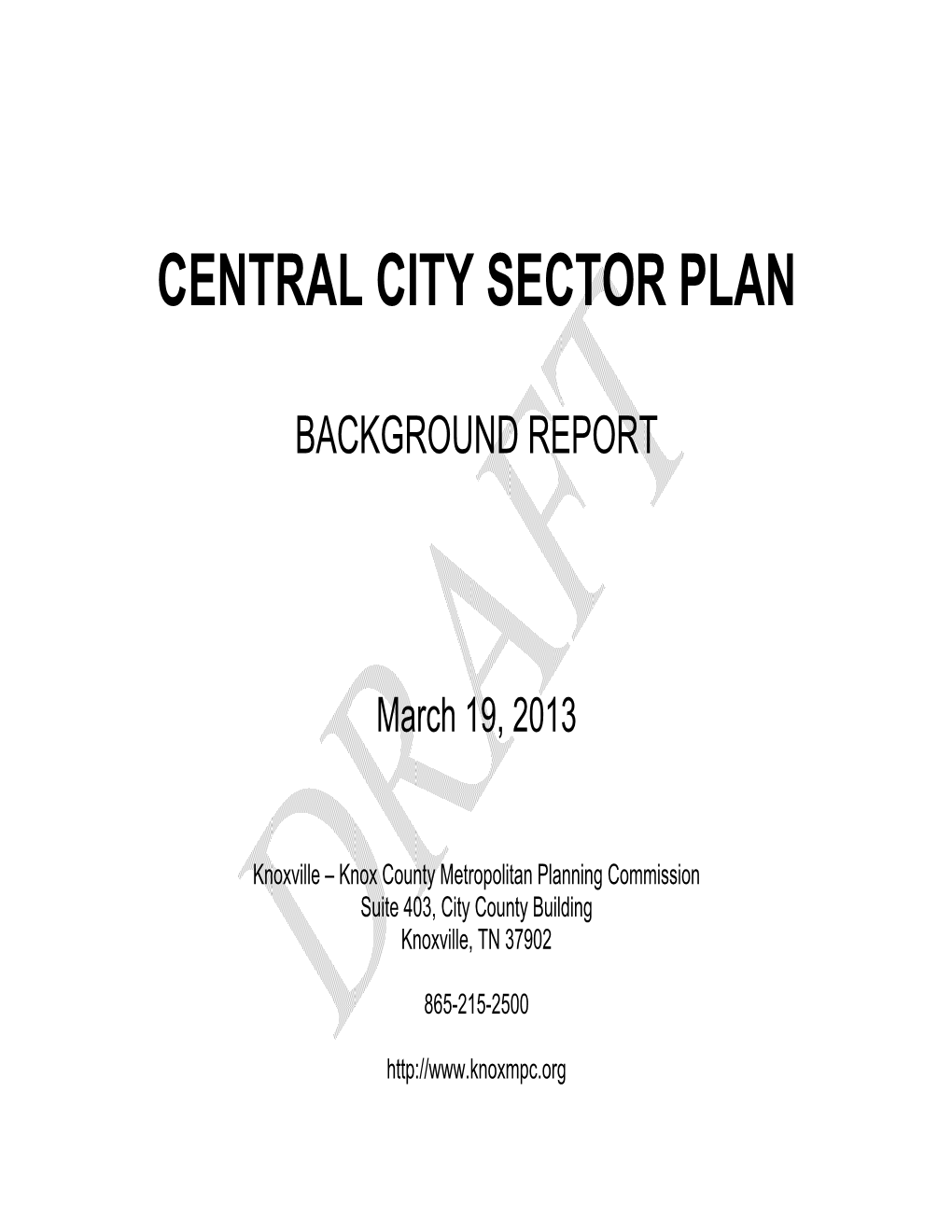 Central City Sector Plan