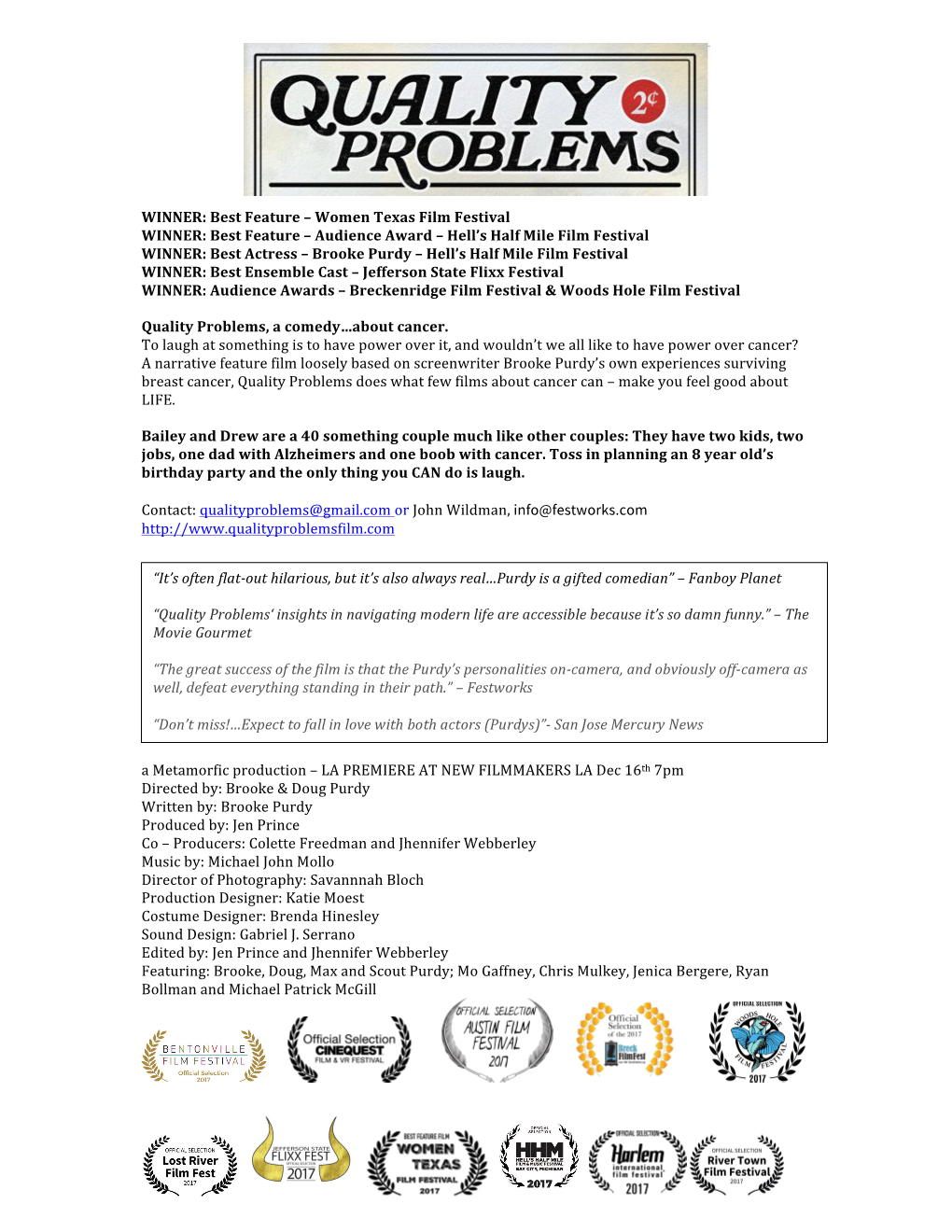 Quality Problems EPK 1117