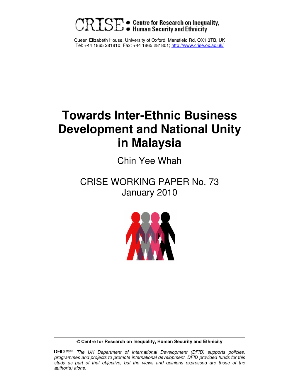 Towards Inter-Ethnic Business Development and National Unity in Malaysia