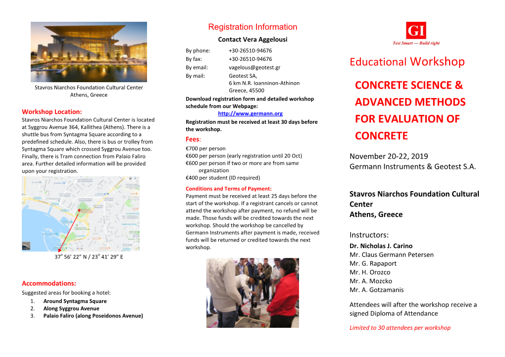 Educational Workshop CONCRETE SCIENCE & ADVANCED