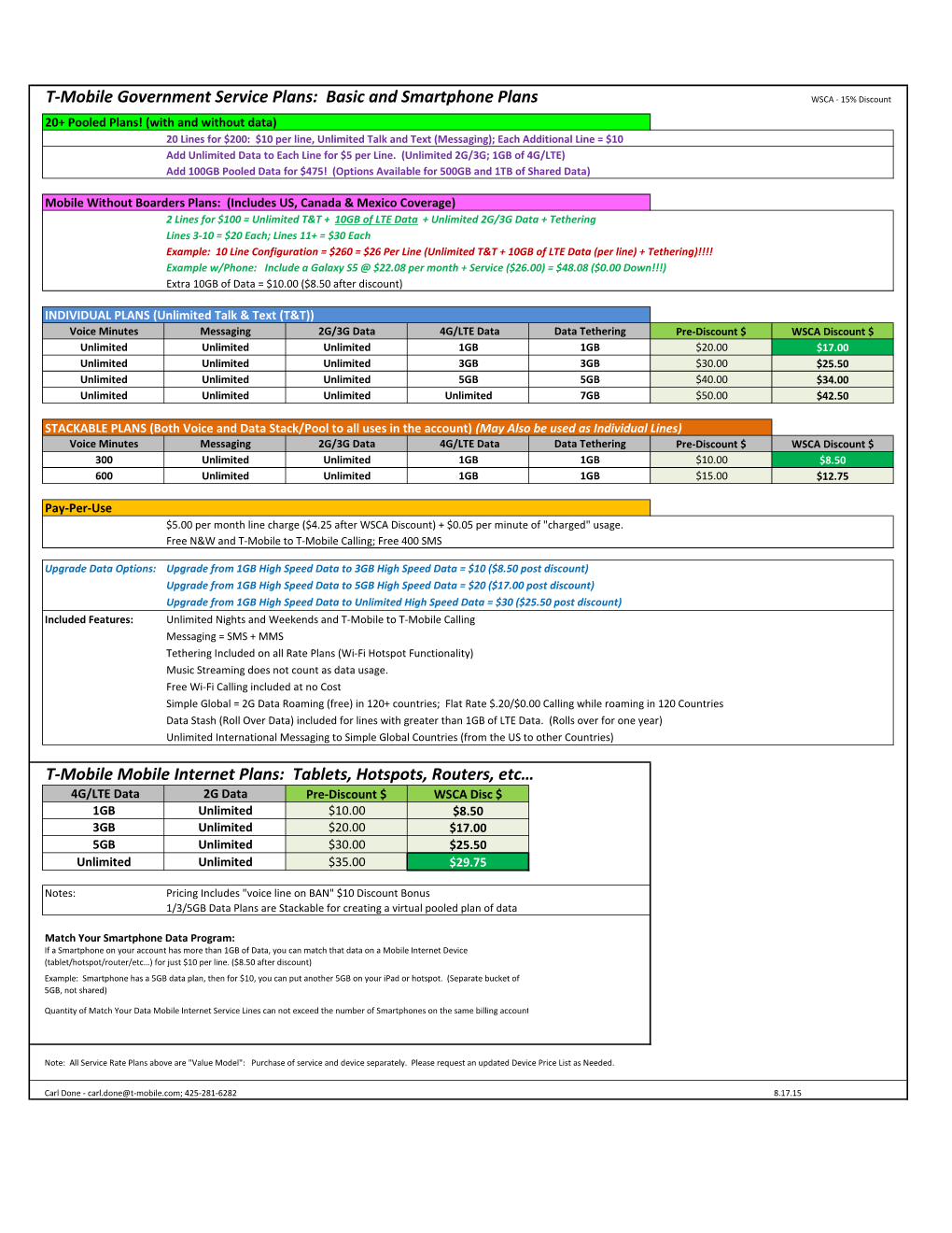 Basic and Smartphone Plans T-Mobile Mobile Internet Plans