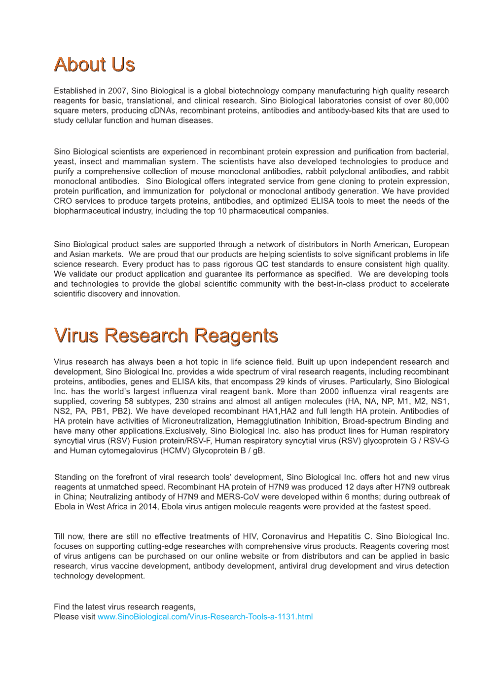 Virus Research Tools