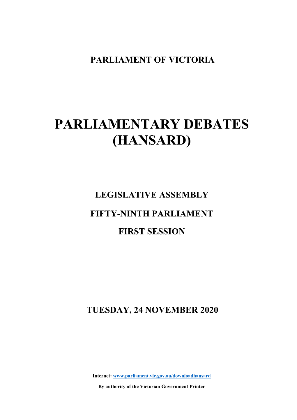 Parliamentary Debates (Hansard)