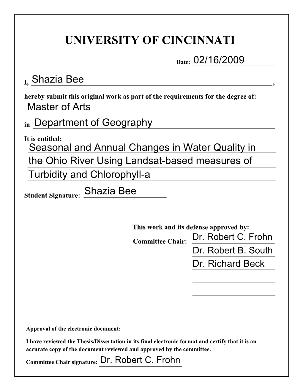 2.3.1 Turbidity Index…………………………………………………………………...23