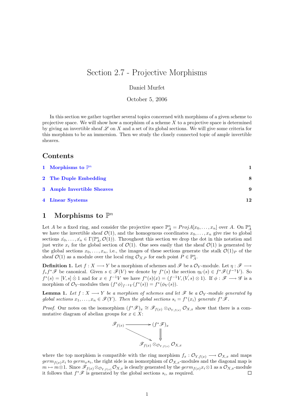 Projective Morphisms