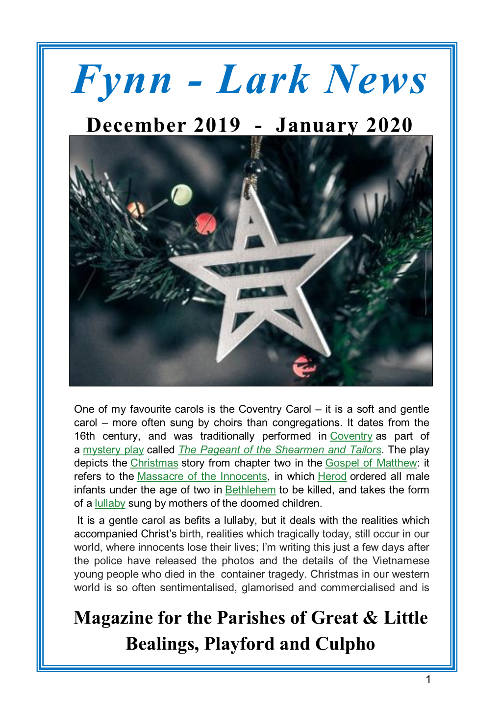 Fynn - Lark Ews December 2019 - January 2020