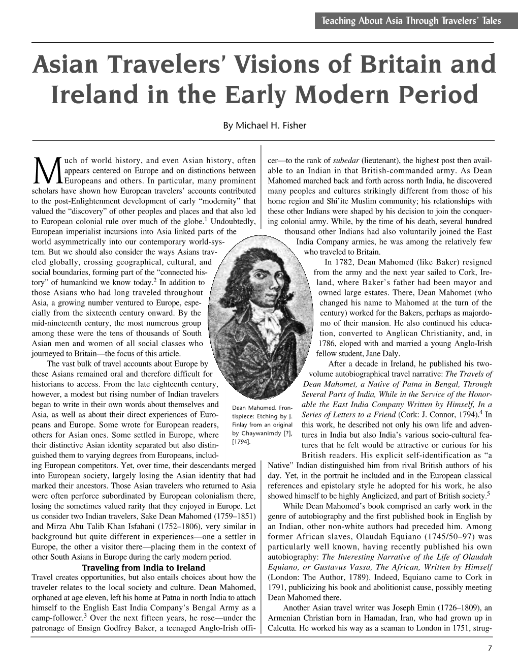 Asian Travelers' Visions of Britain and Ireland in the Early Modern Period