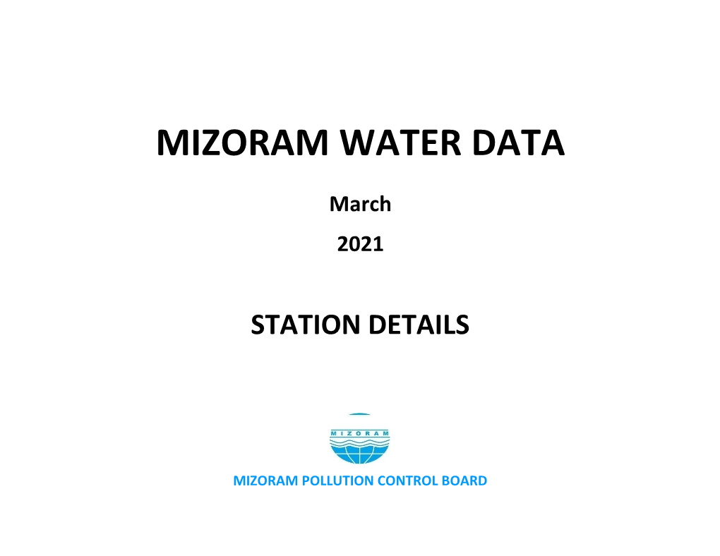 Mizoram Water Data