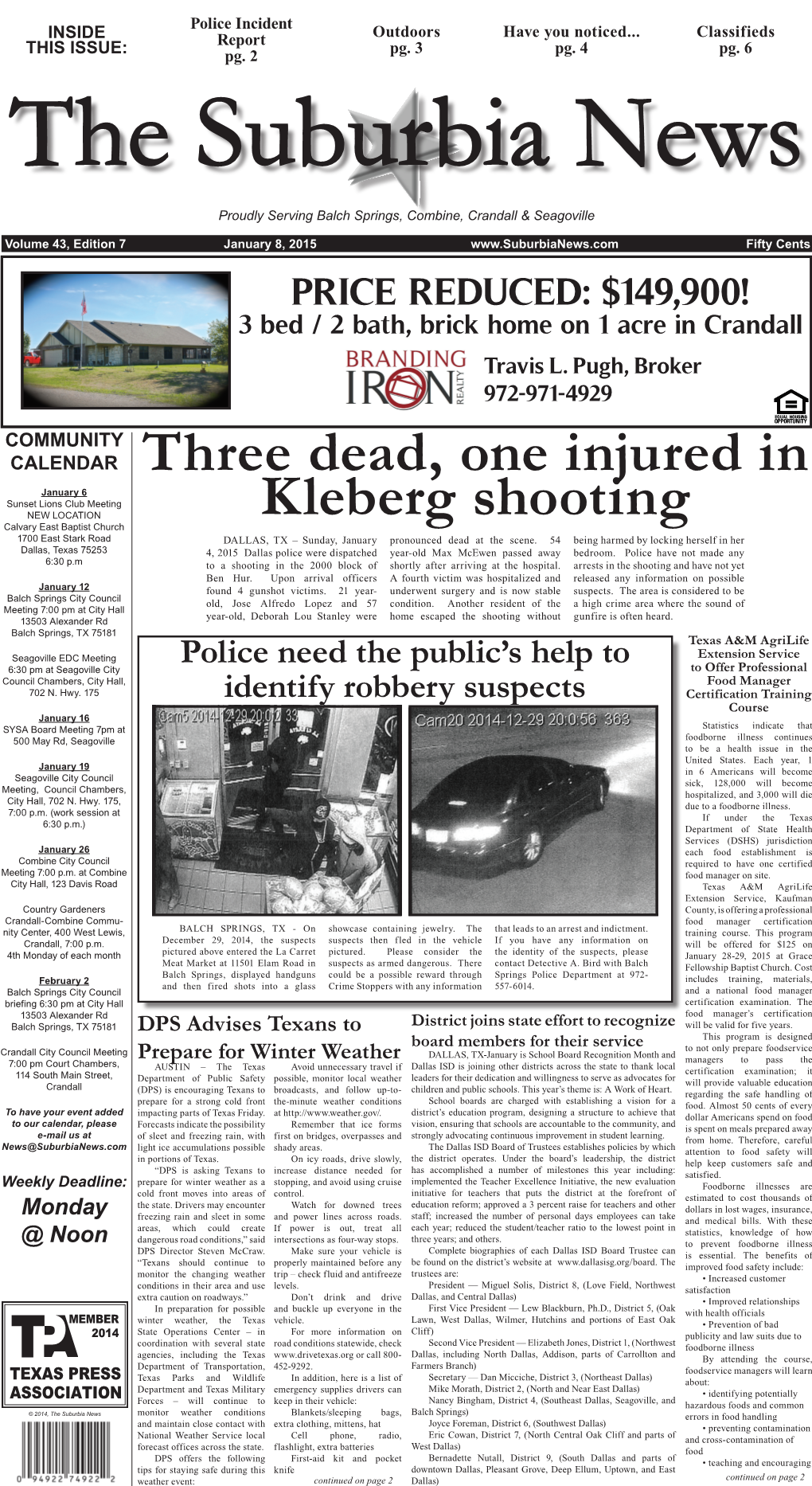 Three Dead, One Injured in Kleberg Shooting