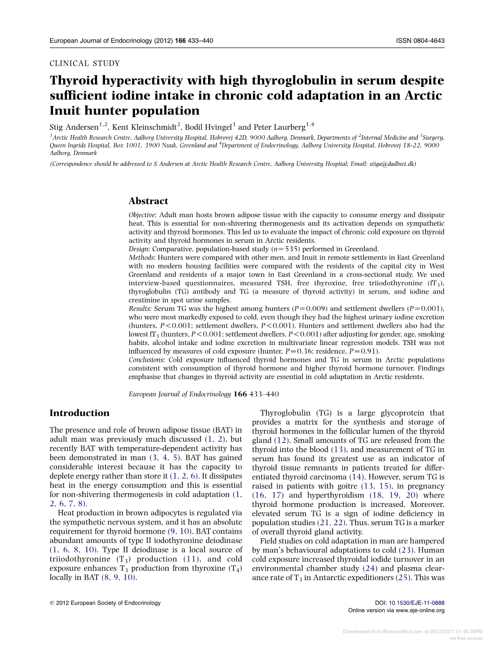 Thyroid Hyperactivity with High Thyroglobulin in Serum Despite