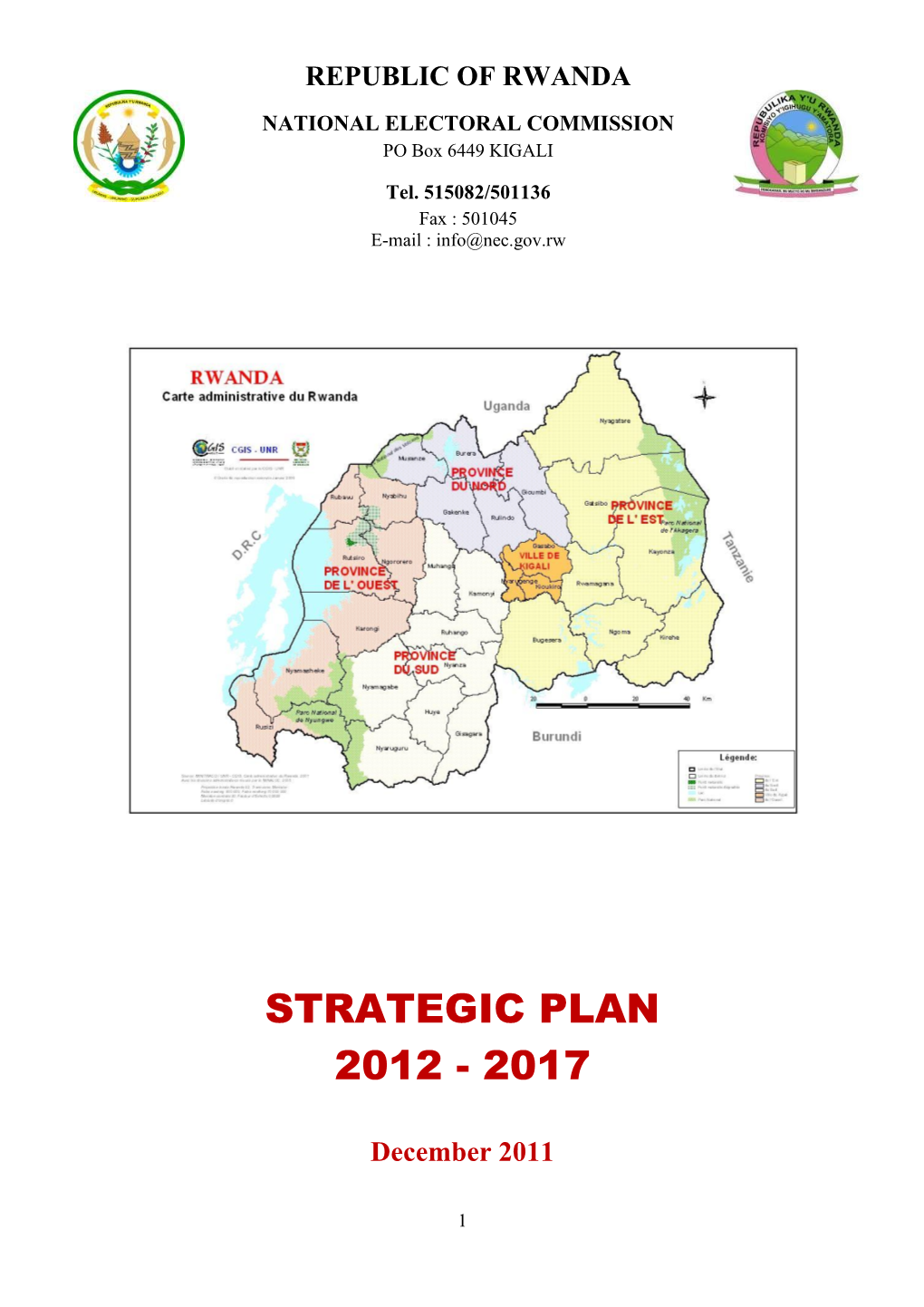 Rwanda: National Electoral Commission Strategic Plan