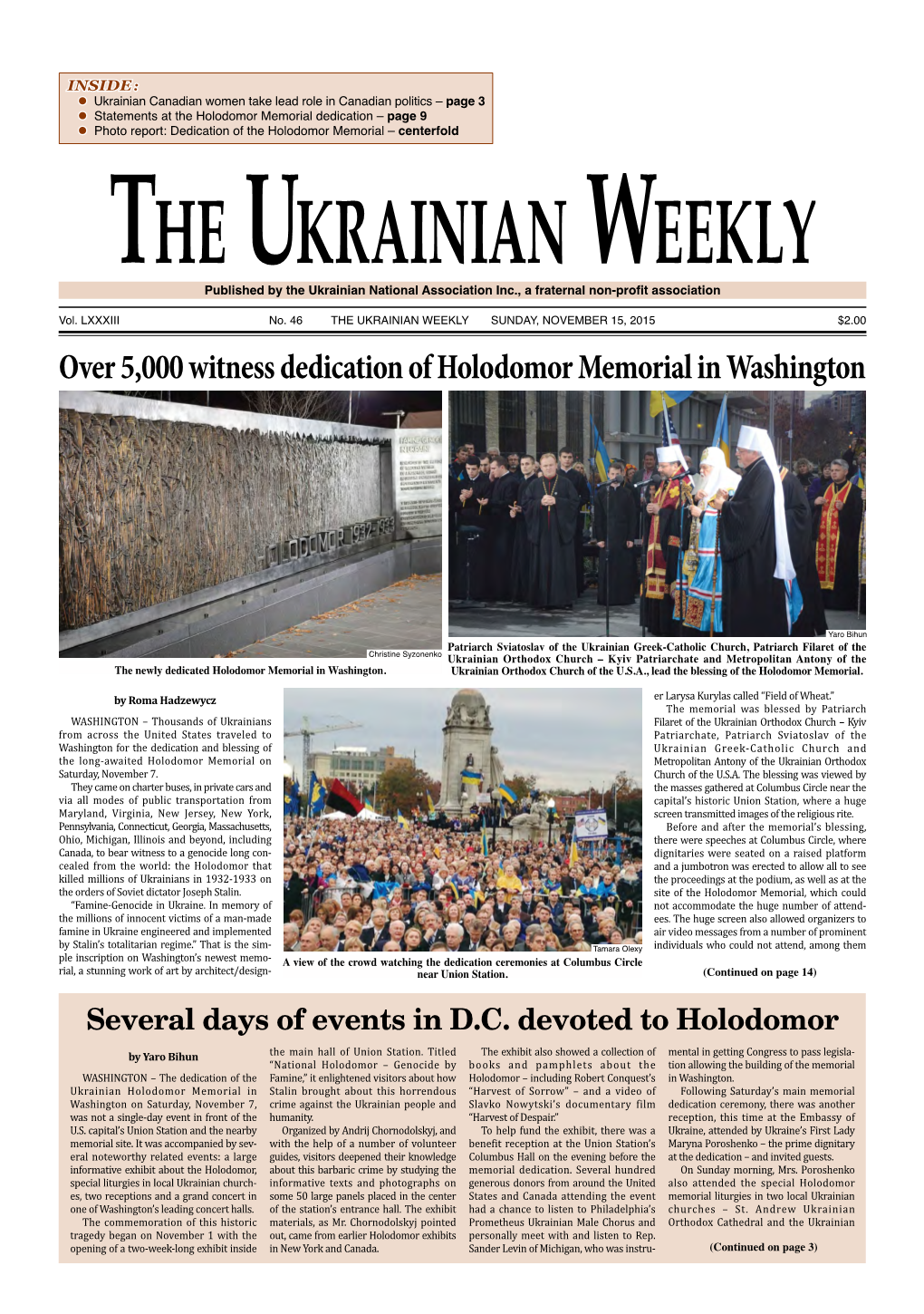 The Ukrainian Weekly, 2015