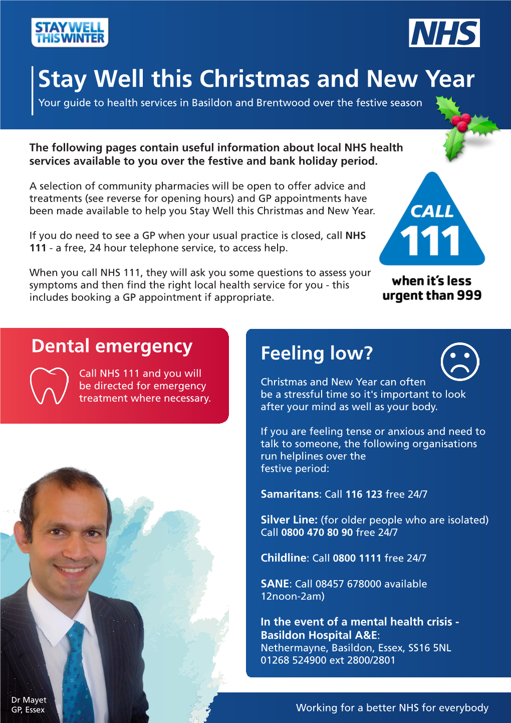 Stay Well This Christmas and New Year Your Guide to Health Services in Basildon and Brentwood Over the Festive Season