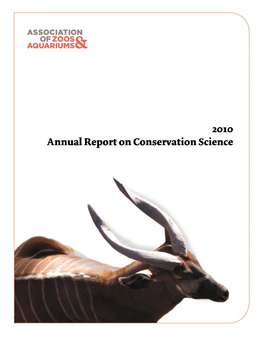2010 Annual Report on Conservation Science