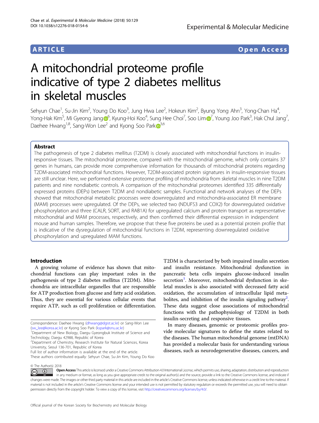 A Mitochondrial Proteome Profile Indicative of Type 2 Diabetes