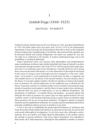 1 Gottlob Frege (1848–1925)