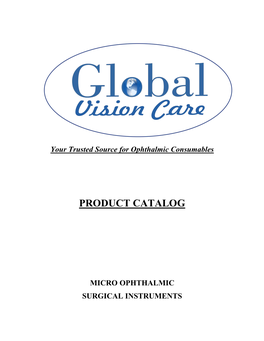 Global Vision Care Product Catalogue