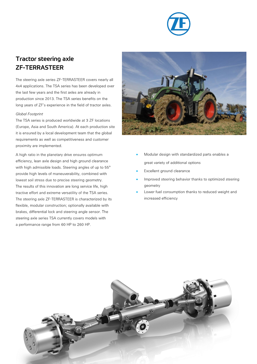 Steering Axles for Tractors TERRASTEER