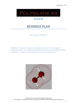 Business Plan V