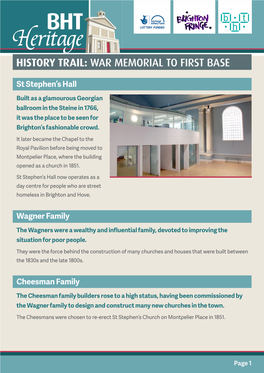 History Trail: War Memorial to First Base