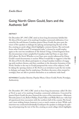 Glenn Gould, Stars and the Authentic Self