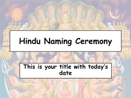Hindu Naming Ceremony