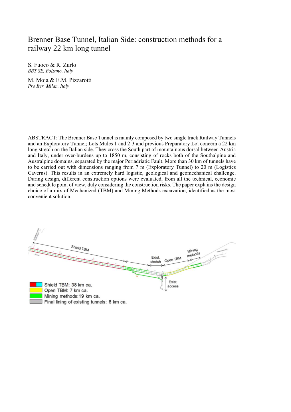 Brenner Base Tunnel, Italian Side: Construction Methods for a Railway 22 Km Long Tunnel