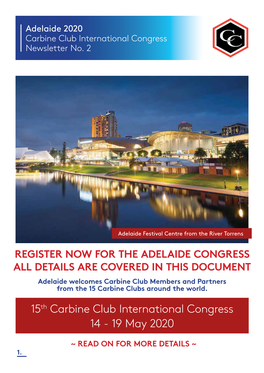 15Th Carbine Club International Congress 14 - 19 May 2020