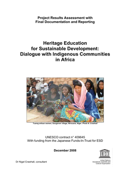 Heritage Education for Sustainable Development: Dialogue with Indigenous Communities in Africa