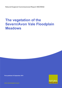 The Vegetation of the Severn/Avon Vale Floodplain Meadows