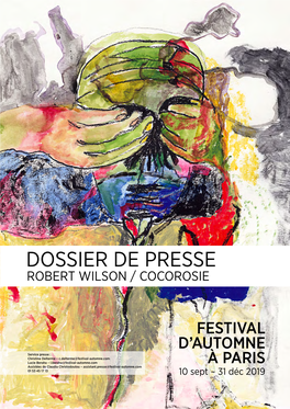 Dossier De Presse Robert Wilson / Cocorosie
