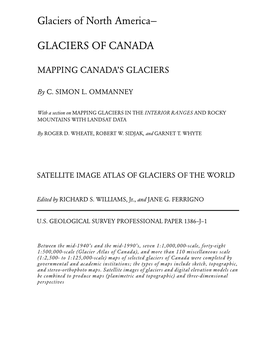 Glaciers of North America— GLACIERS of CANADA