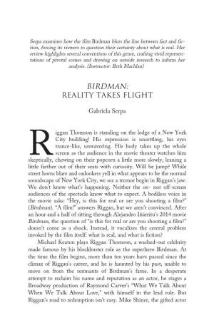 Birdman: Reality Takes Flight